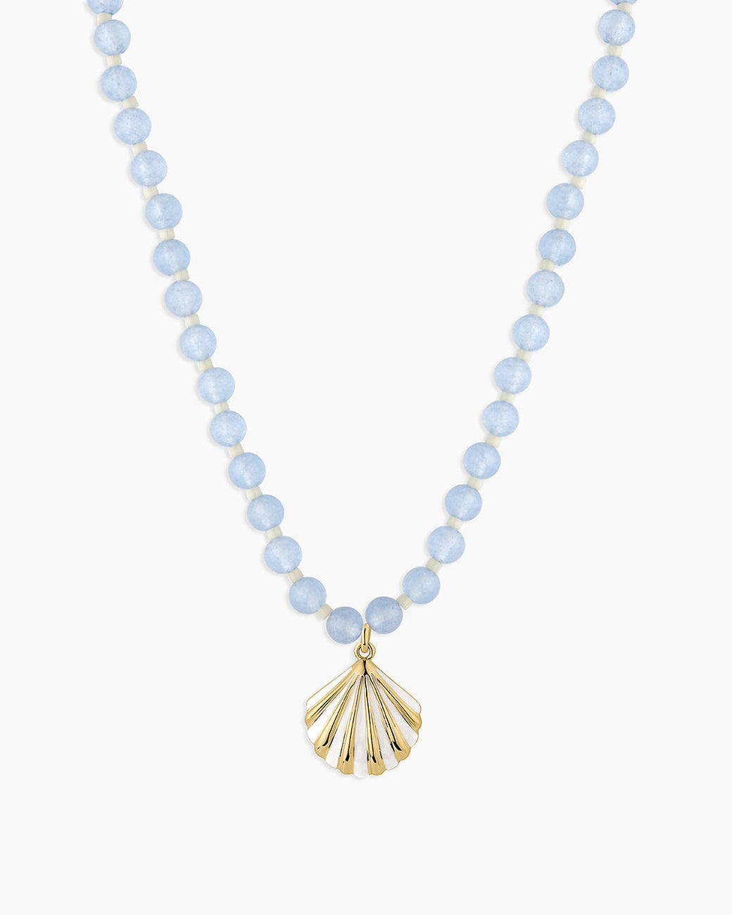 Porto Scallop Necklace || option::18K Gold Plated