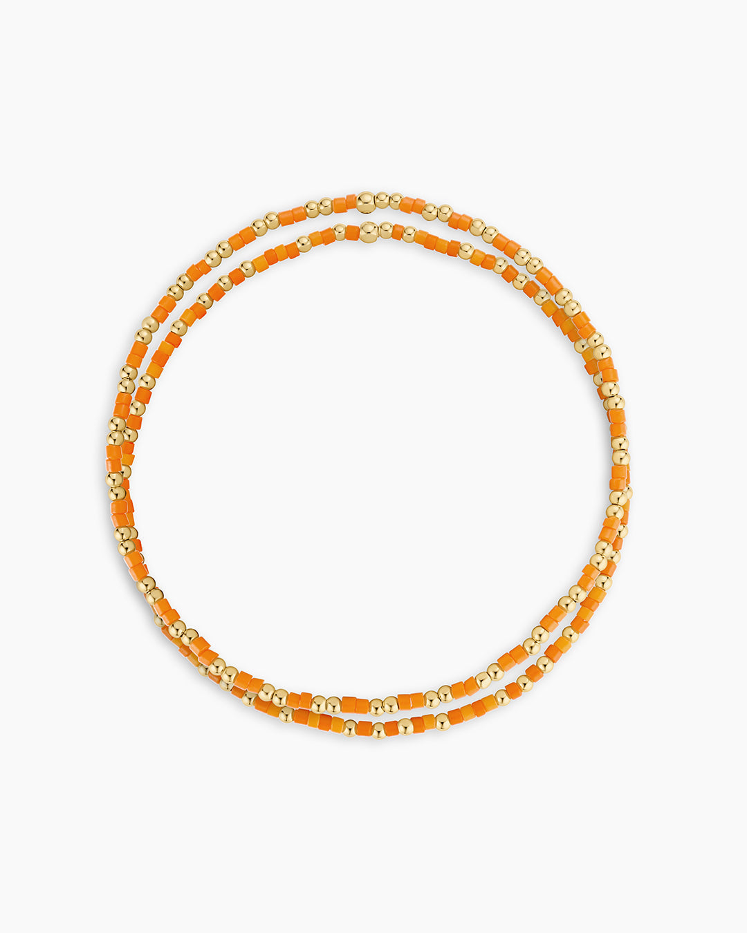 Scout Beaded Bracelet || option::18K Gold Plated, Orange