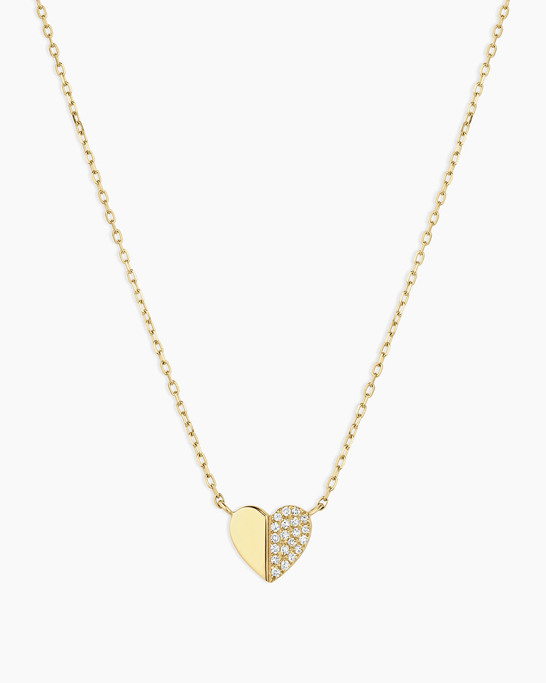 Diamond Bond Necklace || option::14K Solid Gold, Single - Diamonds Right