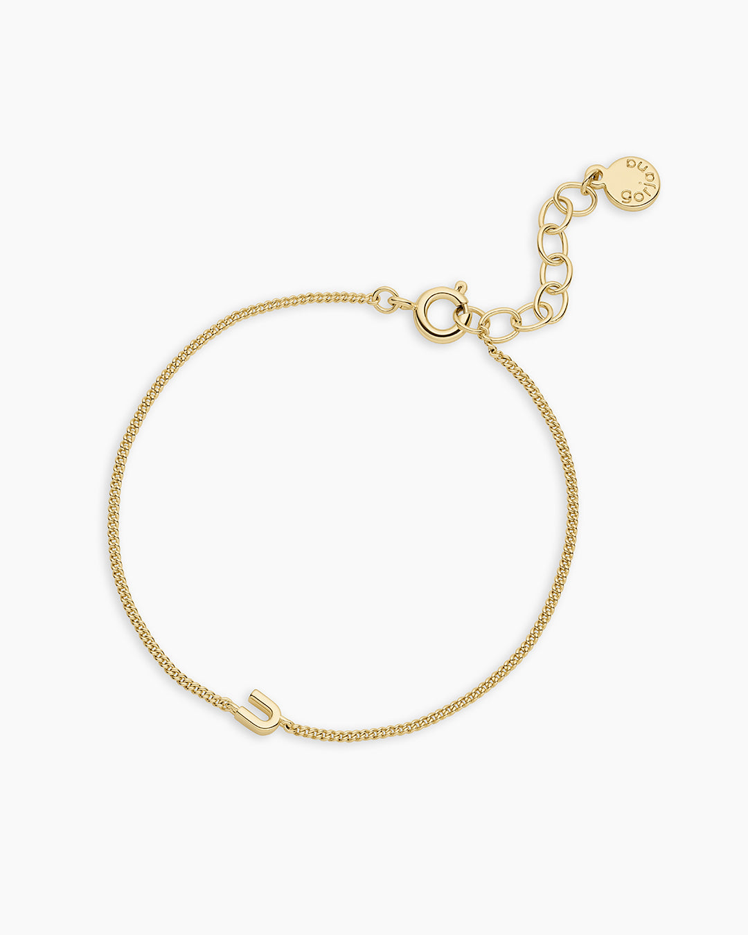 Wilder Mini Alphabet Bracelet || option::18K Gold Plated, U