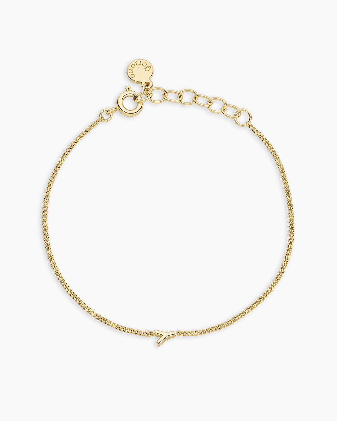 Wilder Mini Alphabet Bracelet || option::18K Gold Plated, Y