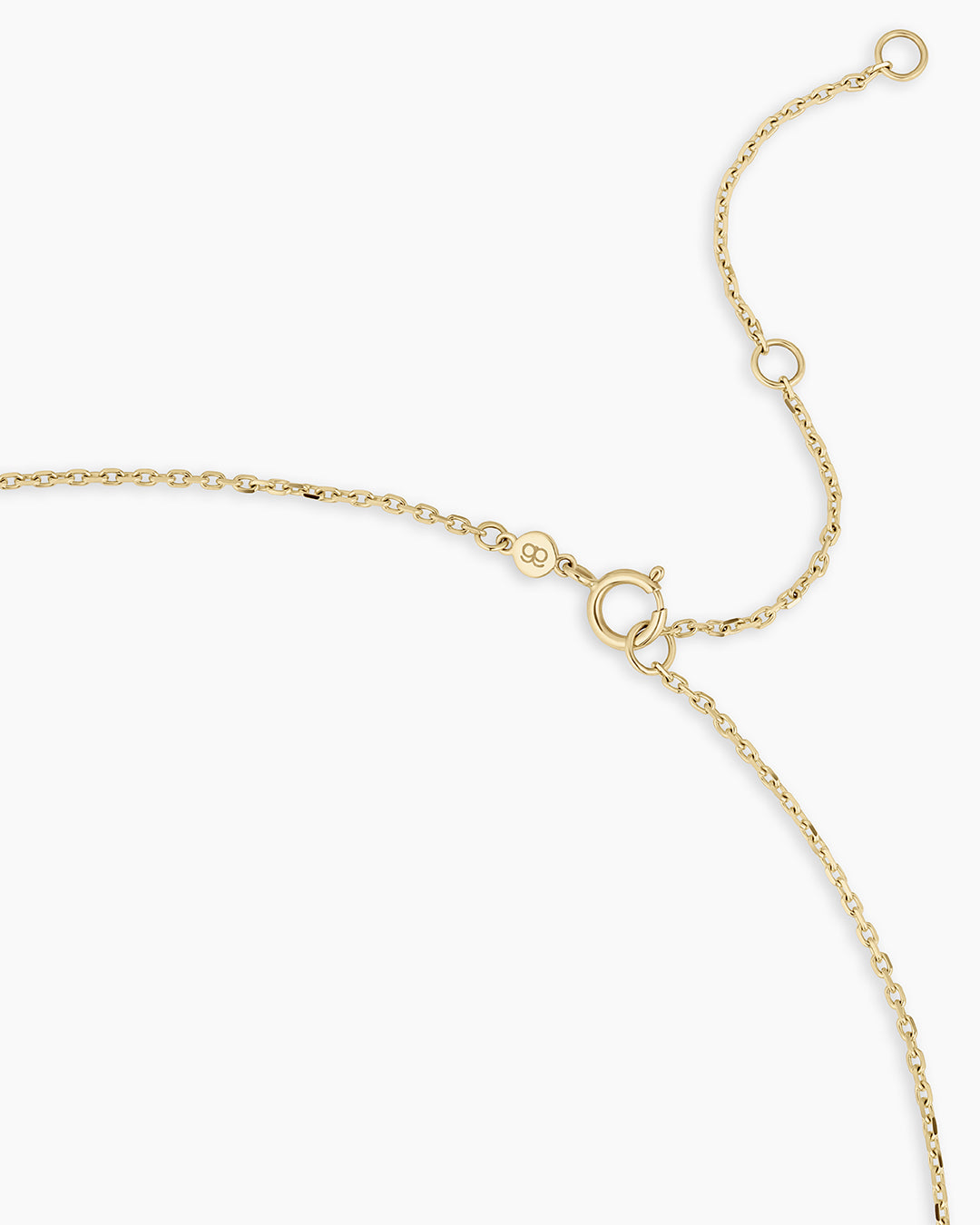 Diamond Vintage Alphabet Necklace || option::14K Solid Gold, M