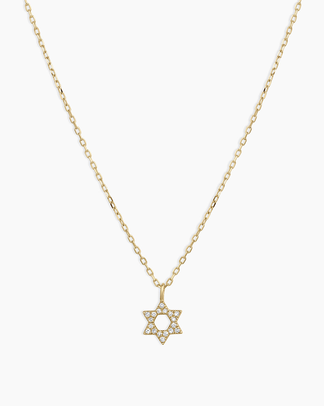 Diamond Star Of David Necklace || option::14K Solid Gold
