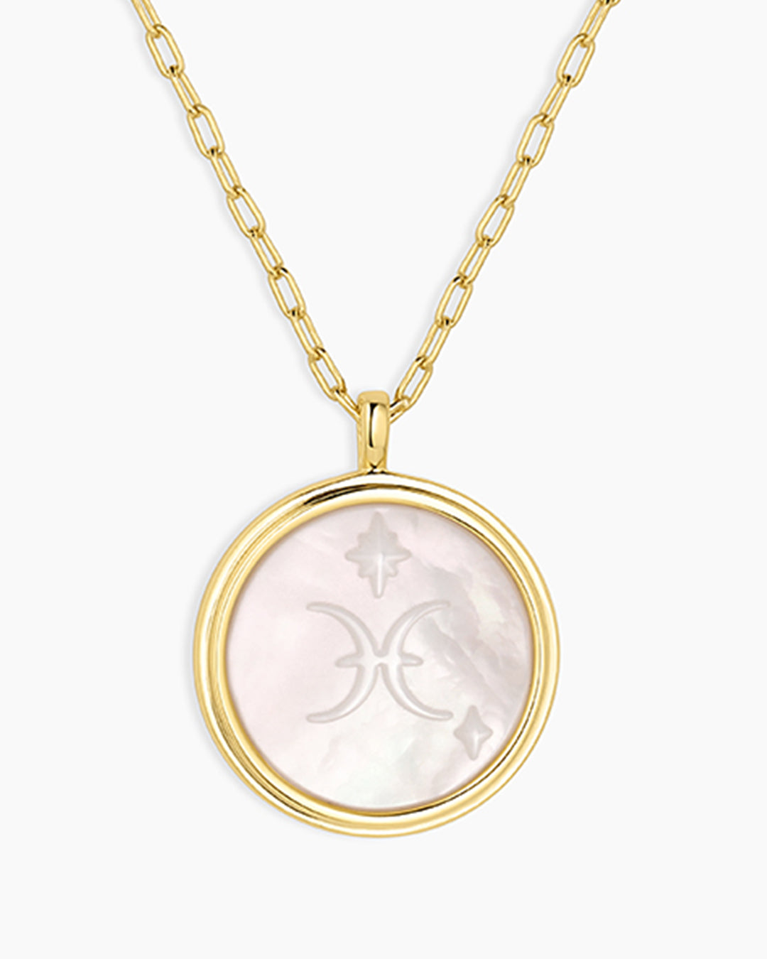 Zodiac Necklace || option::18K Gold Plated, Pisces