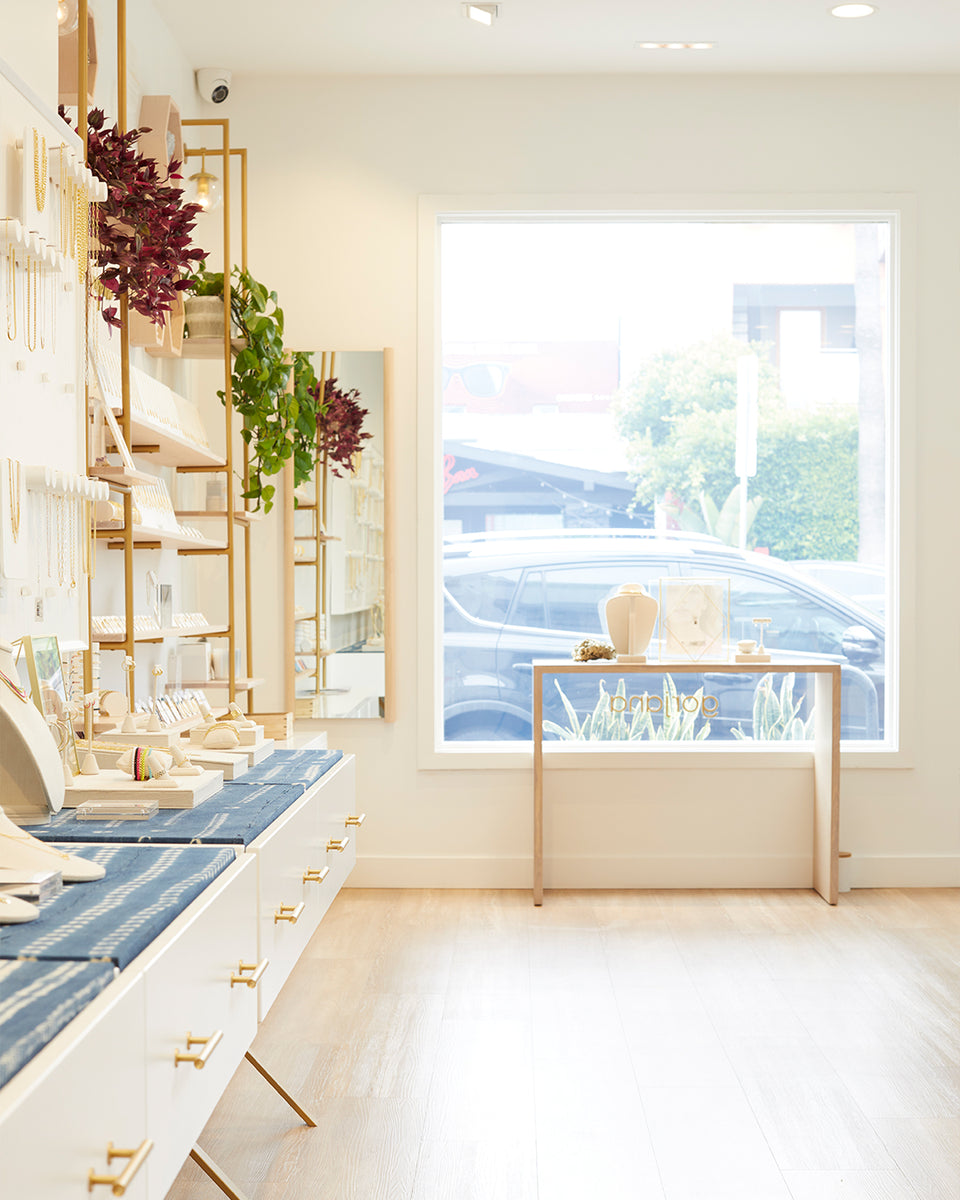 big window in gorjana store