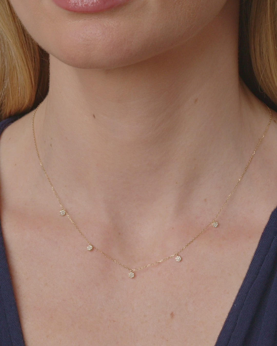 14K gold | gorjana jewelry | Diamond Pavé Flutter Necklace | Diamond Necklace
