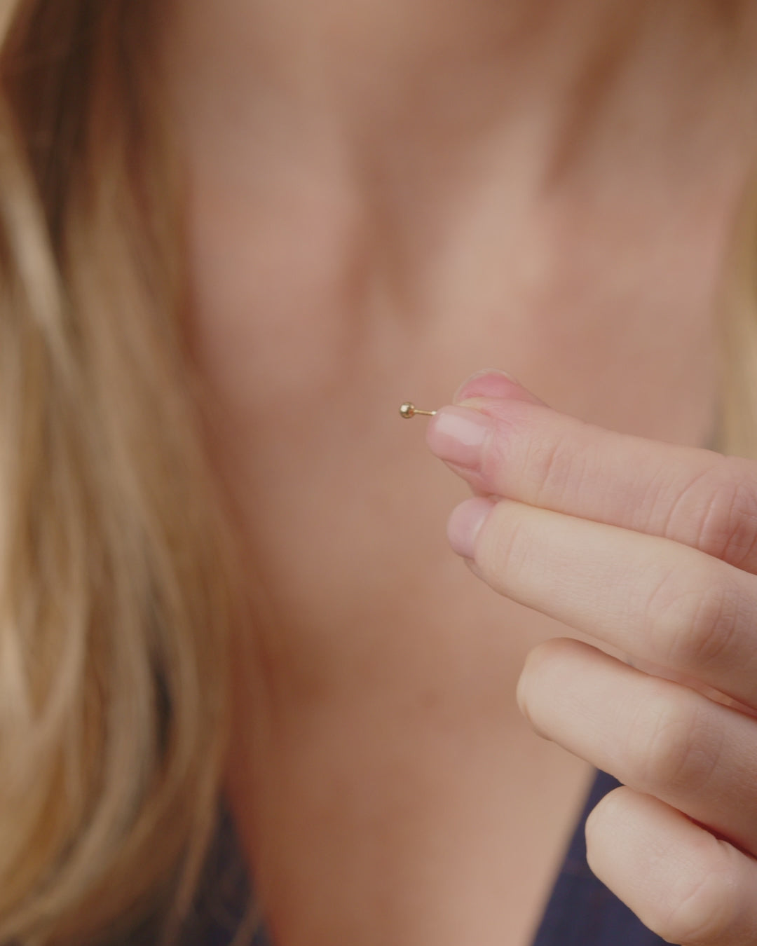 14K Gold Newport Threaded Flatback Studs || option::14K Solid Gold
