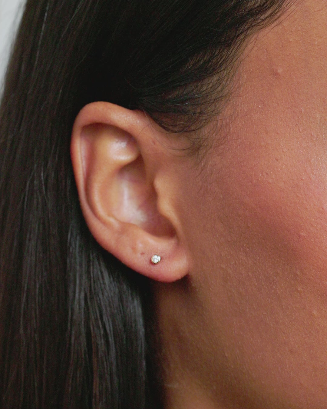 Classic Diamond Stud || option::14K Solid Gold, Pair