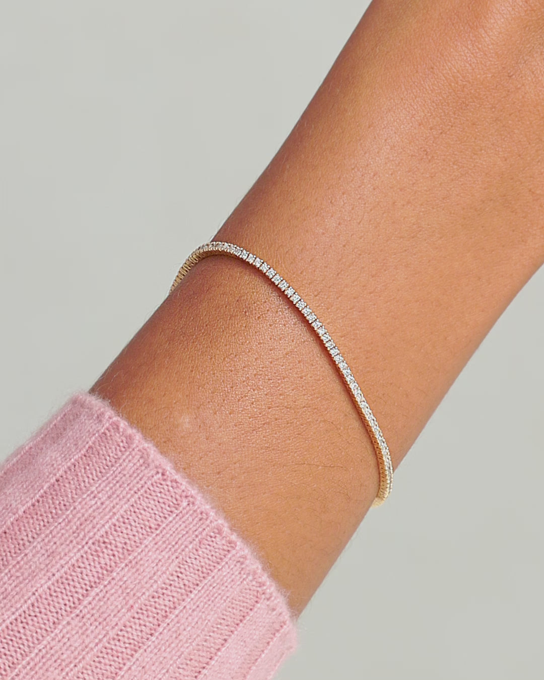 MelbourneDiamond Tennis Bracelet || option::14K Solid Gold