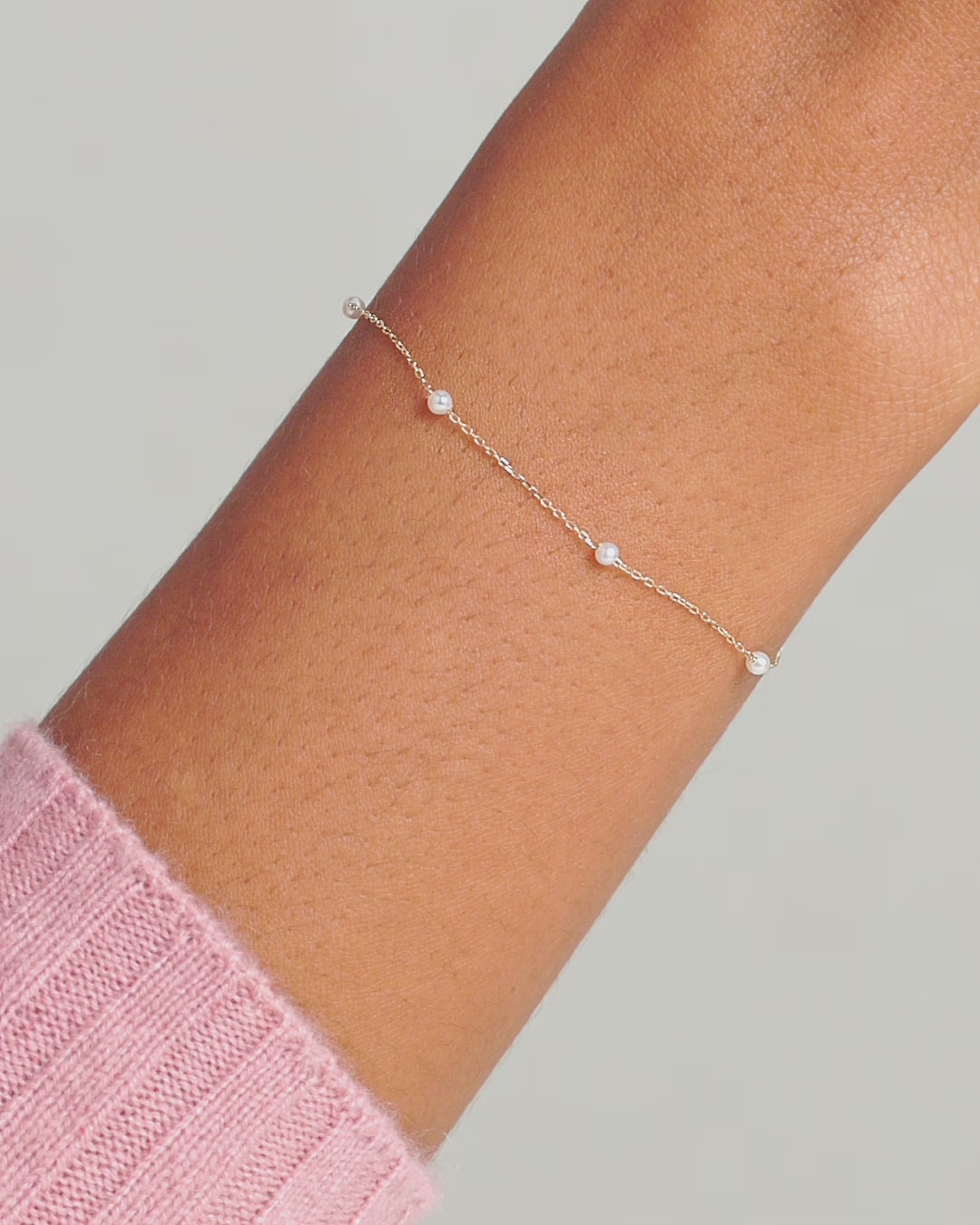 Pearl Newport Bracelet || option::14K Solid Gold, Pearl - June