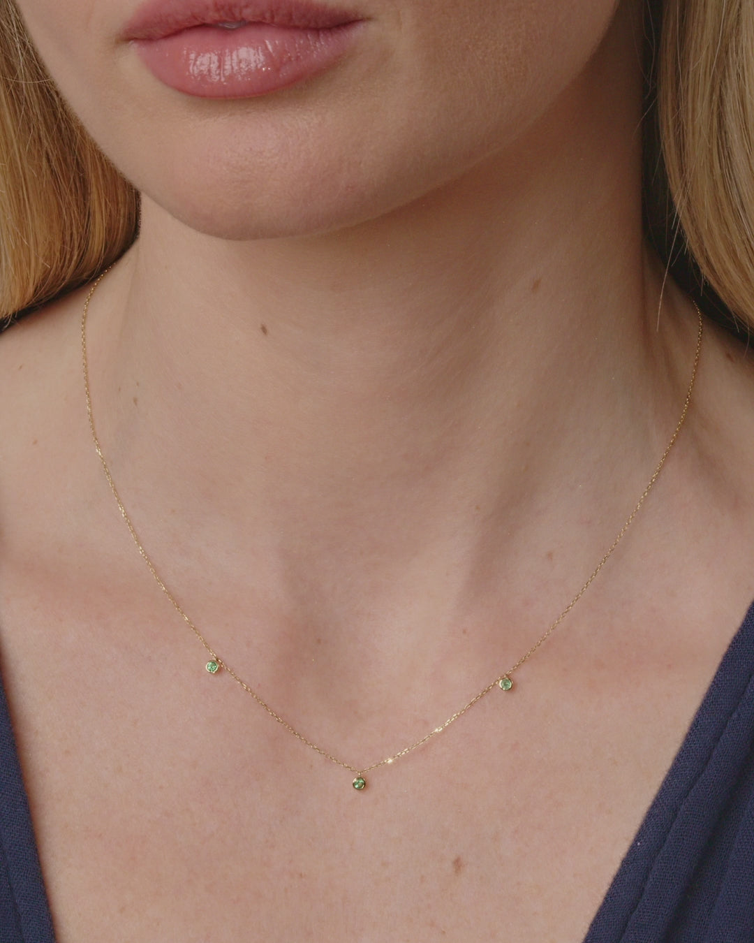 14K Gold | gorjana jewelry | Classic Emerald Trio Necklace
