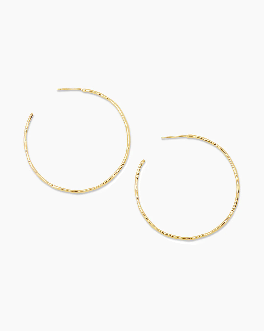 Taner Thin hoops, medium sized hoops || option::18K Gold Plated
