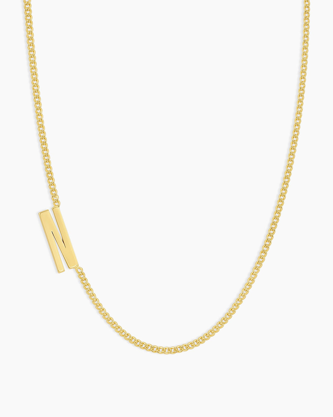 Wilder Alphabet Necklace Alphabet Necklace #N || option::18K Gold Plated, N