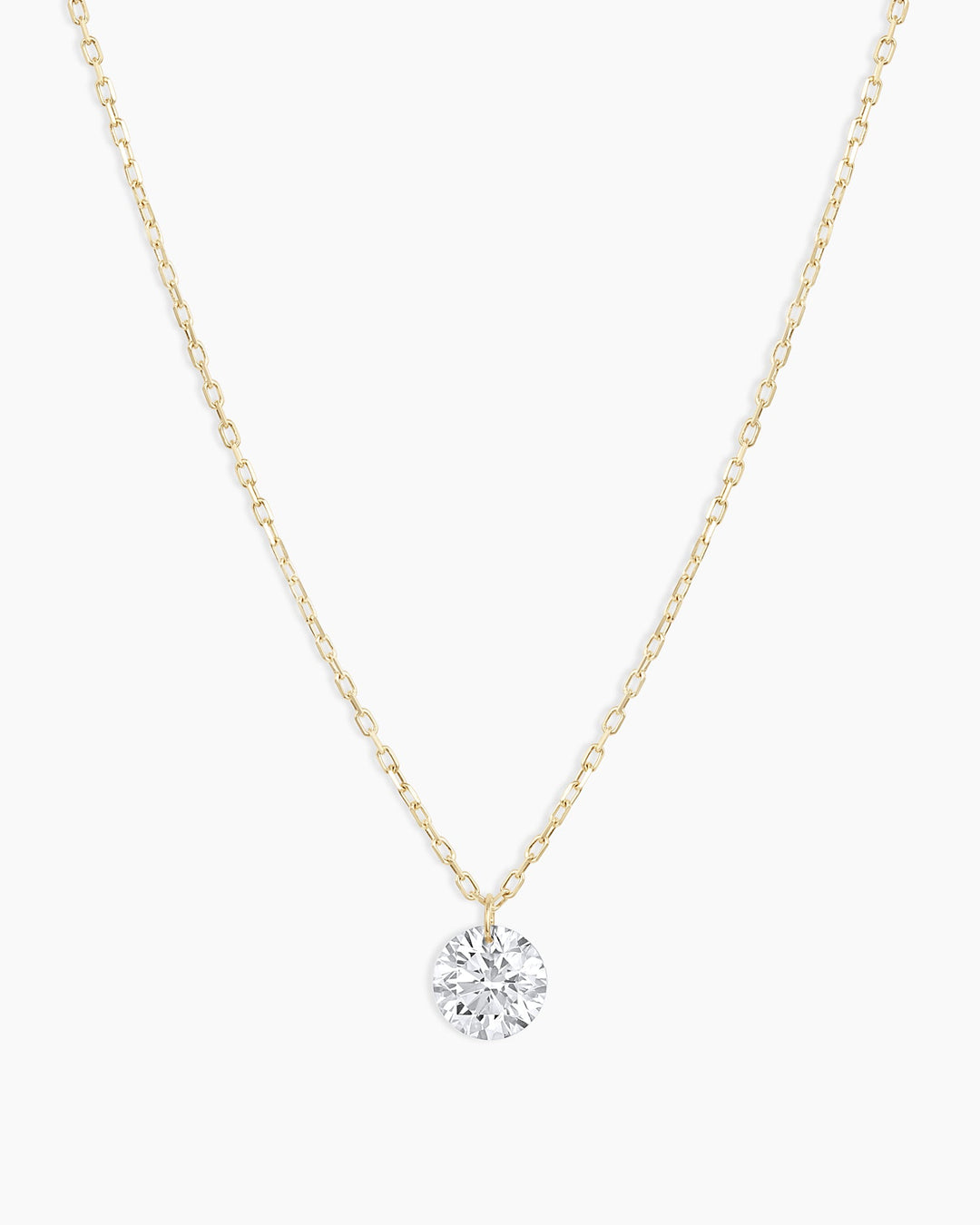 Floating Diamond Statement Necklace || option::18K Solid Gold