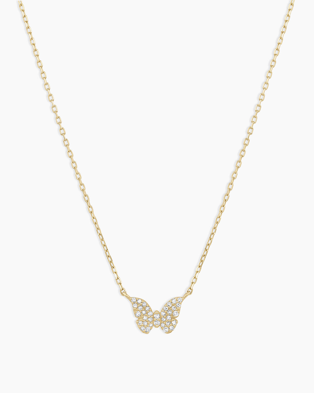 DiamondButterfly Necklace || option::14K Solid Gold