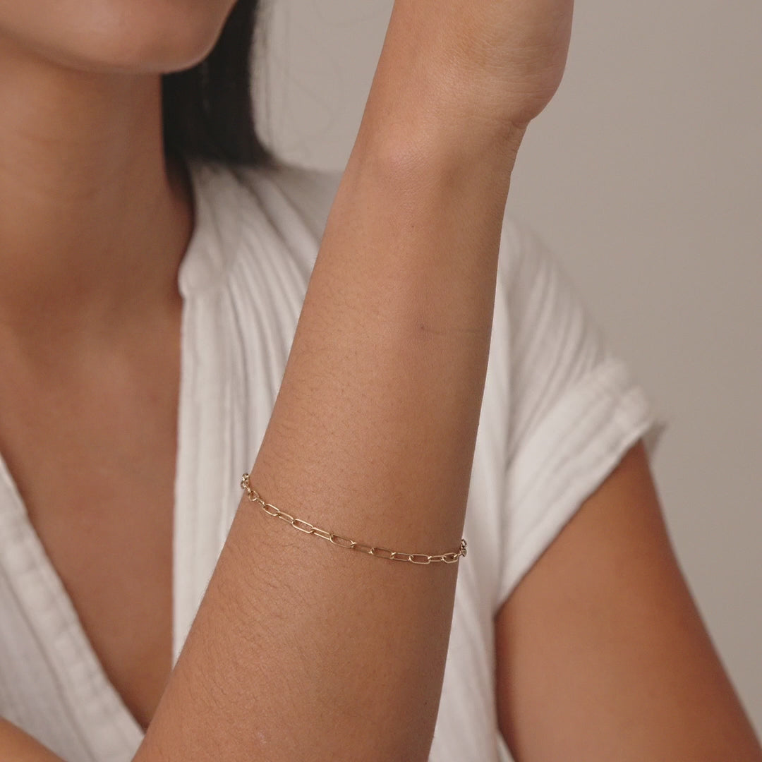 14K gold / 6.5 in. || 14K gold | gorjana jewelry | 14K Gold Parker Bracelet - 6.5 | solid gold chain bracelet