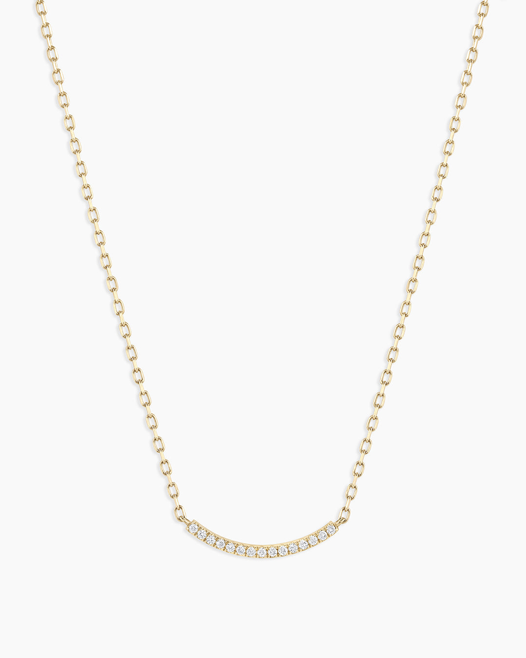 Diamond Taner Bar Mini Necklace || option::14K Solid Gold