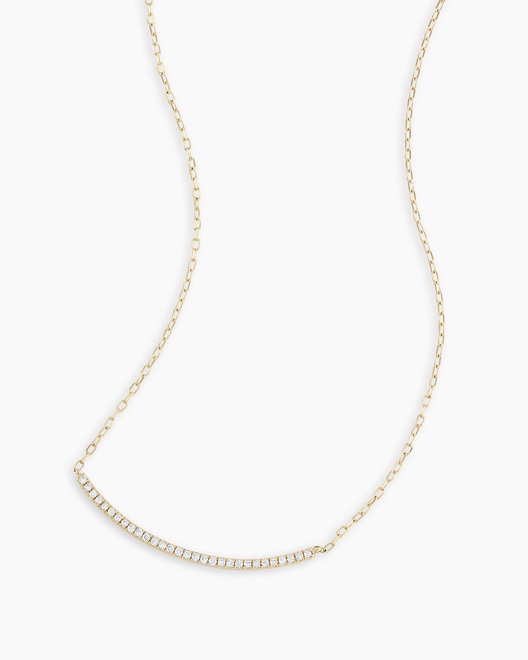 Diamond Taner Bar Necklace || option::14K Solid Gold