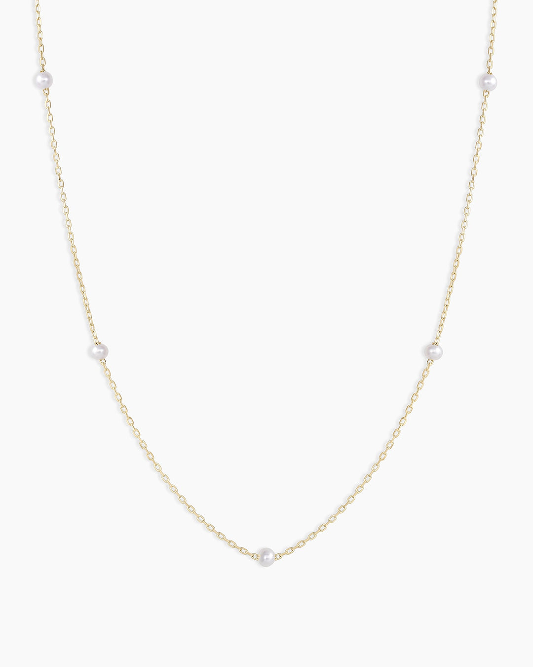Pearl Newport Necklace || option::14K Solid Gold
